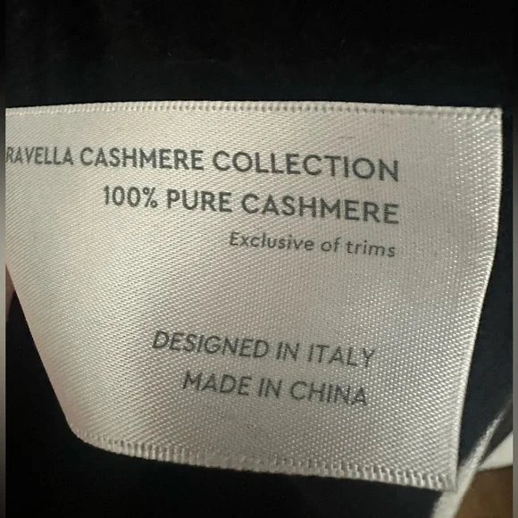 Ravella Winslet Cashmere Cardigan Coat Size Large In Caviar Black Rib Knit - Picture 8 of 8